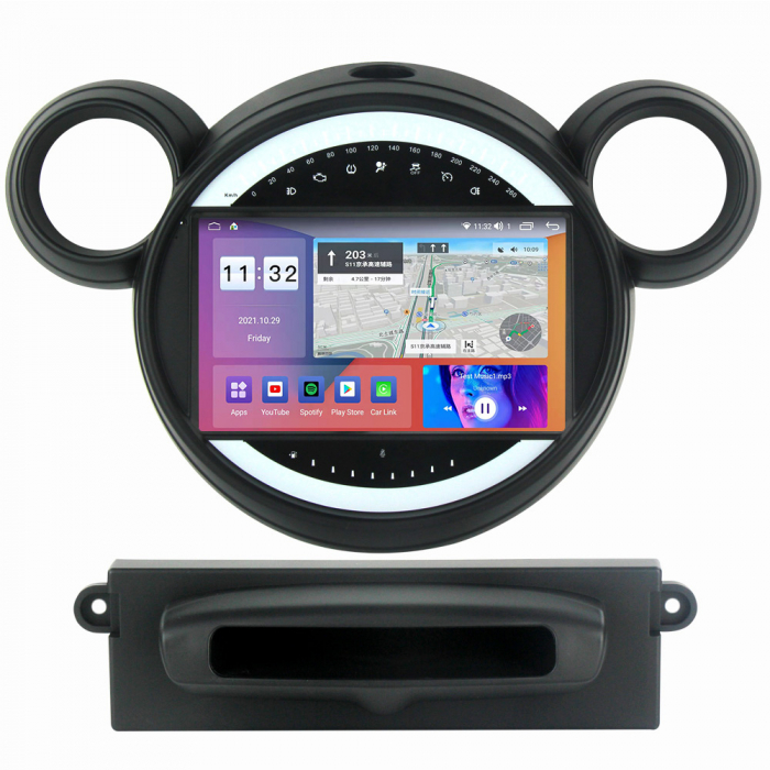 Navigatie Mini Cooper Countryman din 2007-2014,  Android 14 , 4GB RAM, Octacore, Slot Sim 4G, DSP, GPS, Wi-FI, Carplay, Android Auto, USB, Bluetooth, Waze, Touchscreen, 9 inch [4]