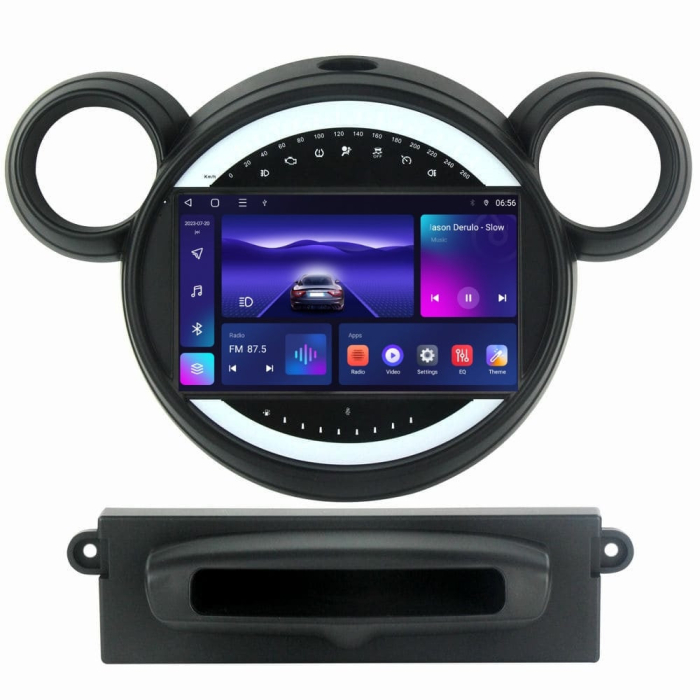 Navigatie Mini Cooper Countryman din 2007-2014, Rezolutie 2K, Display QLED 9.5 inch, 4GB RAM si 64GB ROM, Android, Procesor Octacore, Slot sim 4G, Sunet DSP, Wireless Carplay si Android Auto, Camera M [2]