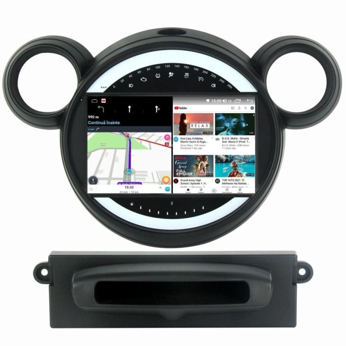 Navigatie Mini Cooper Countryman din 2007-2014, Rezolutie 2K, Ecran QLED 9.5 inch, 8GB RAM si 128GB ROM, Android, Procesor Octacore, Slot sim 4G, Sunet DSP, Wireless Carplay si Android Auto [3]
