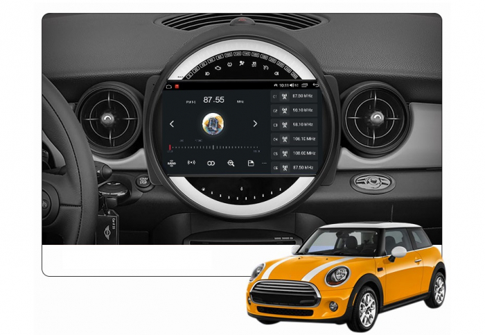 Navigatie Mini Cooper din 2007 - 2015, 8GB RAM si 128GB ROM, Ecran QLED 9 inch, Android 14, Procesor Octacore, Slot sim 4G, Sunet DSP, Wireless Carplay si Android Auto, Camera Marsarier [5]