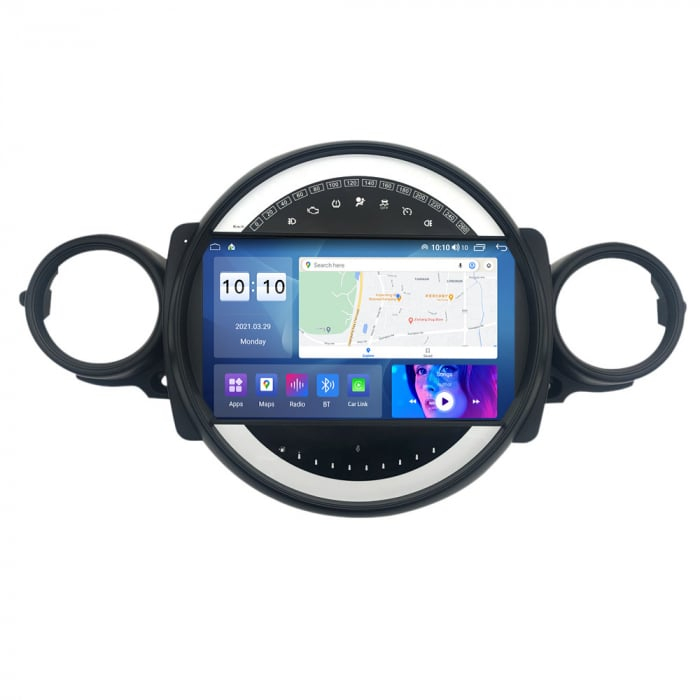 Navigatie Mini Cooper din 2007-2015,  Android 14 , 4GB RAM, Octacore, Slot Sim 4G, DSP, GPS, Wi-FI, Carplay, Android Auto, USB, Bluetooth, Waze, Touchscreen, 9 inch [1]