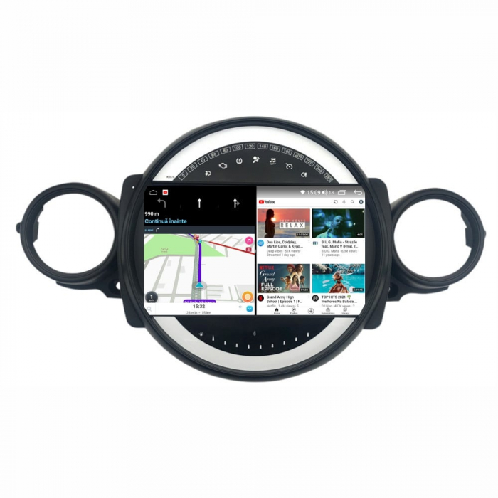 Navigatie Mini Cooper din 2007-2015 Android 14 , 4GB RAM , Procesor Quad Core , Wireless Carplay si Android auto , Display HD Touchscreen, Wi-Fi , Bluetooth, USB [4]