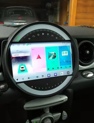 Navigatie Mini Cooper din 2007-2015, Rezolutie 2K, Display QLED 9.5 inch, 4GB RAM si 64GB ROM, Android, Procesor Octacore, Slot sim 4G, Sunet DSP, Wireless Carplay si Android Auto, Camera Marsarier, U [8]