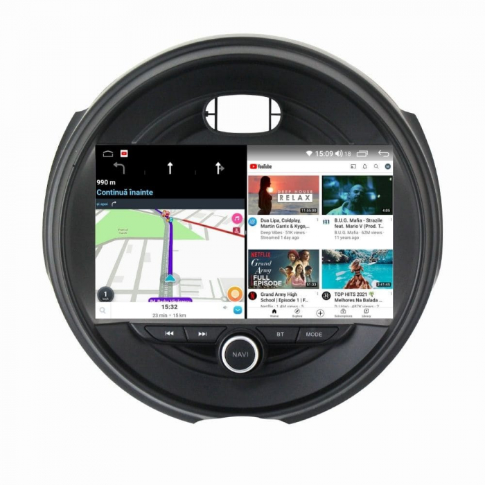 Navigatie Mini Cooper din 2014-2020 Android 14 , 4GB RAM , Procesor Quad Core , Wireless Carplay si Android auto , Display HD Touchscreen, Wi-Fi , Bluetooth, USB [4]