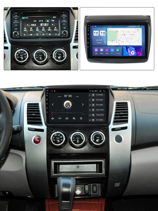 Navigatie Mitsubishi L200 din 2008 - 2016, Android 14, Wireless Carplay si Android Auto, 2GB RAM si 32GB ROM, Display IPS 9 inch, Camera Marsarier, Internet, Aplicatii, Wi Fi, Usb, [2]