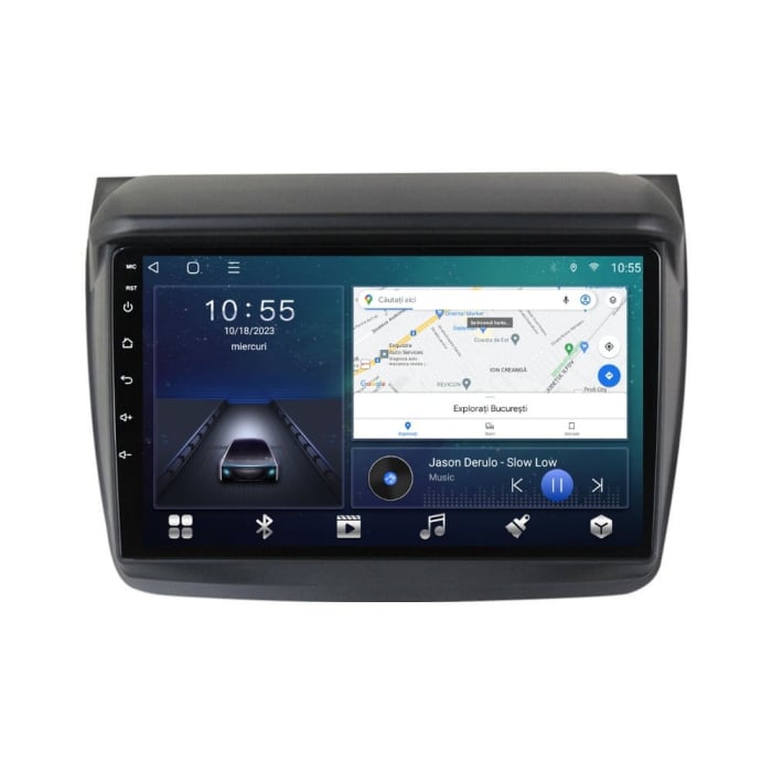 Navigatie Mitsubishi L200 din 2008 - 2016, Android 14, 2GB RAM si 32GB ROM, Display IPS 9 inch, Camera Marsarier, Internet, Aplicatii, Wi Fi, Usb, Bluetooth [2]