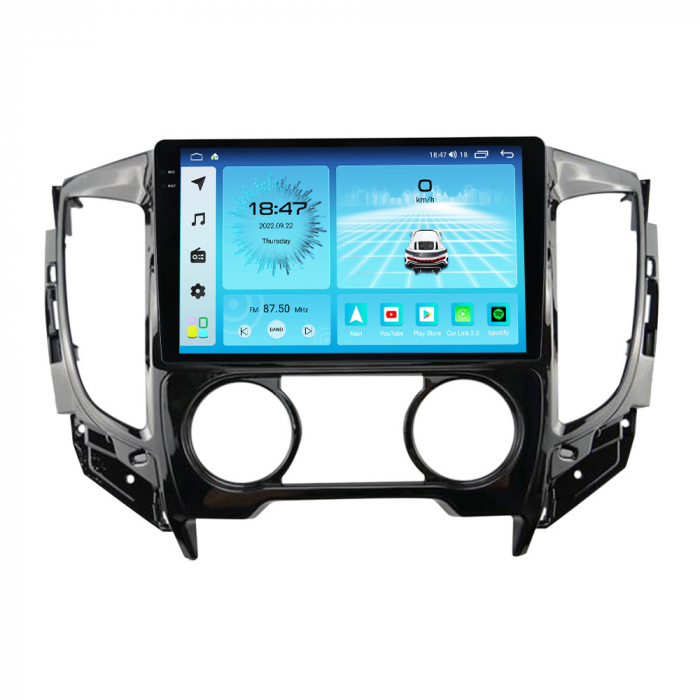 Navigatie Mitsubishi L200 din 2014-2020, Rezolutie 2K, Ecran QLED 9.5 inch, 8GB RAM si 128GB ROM, Android, Procesor Octacore, Slot sim 4G, Sunet DSP, Wireless Carplay [2]