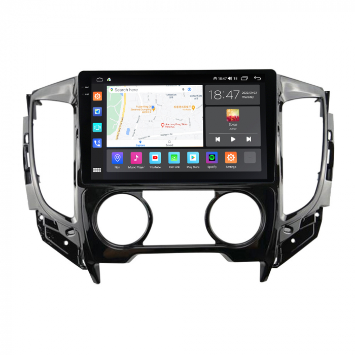 Navigatie Mitsubishi L200 din 2014-2020, Rezolutie 2K, Ecran QLED 9.5 inch, 8GB RAM si 128GB ROM, Android, Procesor Octacore, Slot sim 4G, Sunet DSP, Wireless Carplay [3]