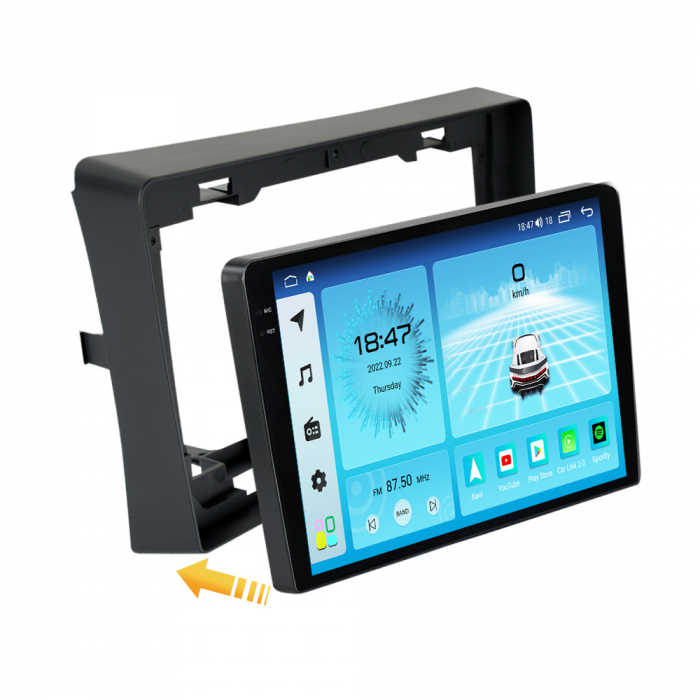 Navigatie Mitsubishi L200 din 2018 - 2020, Rezolutie 2K, Display QLED 9.5 inch, 4GB RAM si 64GB ROM, Android, Procesor Octacore, Slot sim 4G, Sunet DSP, Wireless Carplay si Android Auto, Camera Marsar [2]