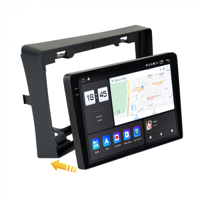 Navigatie Mitsubishi L200 din 2018 - 2020, Rezolutie 2K, Display QLED 9.5 inch, 4GB RAM si 64GB ROM, Android, Procesor Octacore, Slot sim 4G, Sunet DSP, Wireless Carplay si Android Auto, Camera Marsar [4]