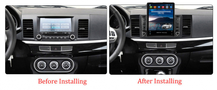 Navigatie Mitsubishi Lancer din 2007 - 2012, Ecran TESLA 9.7 inch, 8 GB RAM si 128 GB ROM, Android 15, Slot Sim 4G, Procesor Octa Core, Carplay Wireless si Android auto, Procesor Sunet Digital DSP, Ap [3]