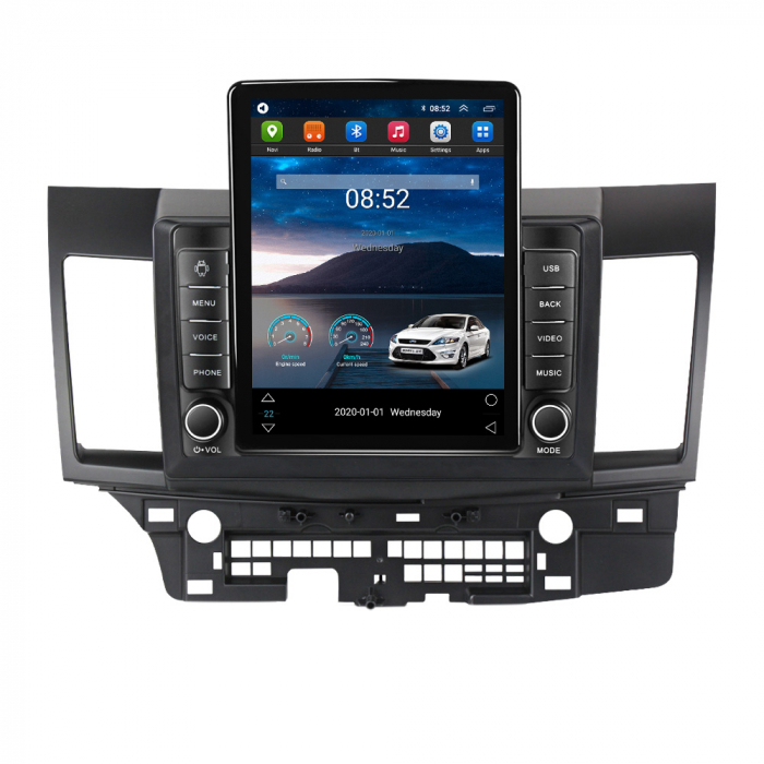 Navigatie Mitsubishi Lancer din 2007 - 2012, Ecran TESLA 9.7 inch, 8 GB RAM si 128 GB ROM, Android 15, Slot Sim 4G, Procesor Octa Core, Carplay Wireless si Android auto, Procesor Sunet Digital DSP, Ap [4]