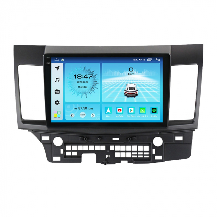 Navigatie Mitsubishi Lancer din 2007 - 2012, Rezolutie 2K, Display QLED 9.5 inch, 4GB RAM si 64GB ROM, Android, Procesor Octacore, Slot sim 4G, Sunet DSP, Wireless Carplay si Android Auto, Camera Mars [5]