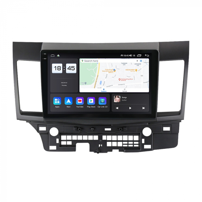 Navigatie Mitsubishi Lancer din 2007 - 2012, Rezolutie 2K, Display QLED 9.5 inch, 4GB RAM si 64GB ROM, Android, Procesor Octacore, Slot sim 4G, Sunet DSP, Wireless Carplay si Android Auto, Camera Mars [2]