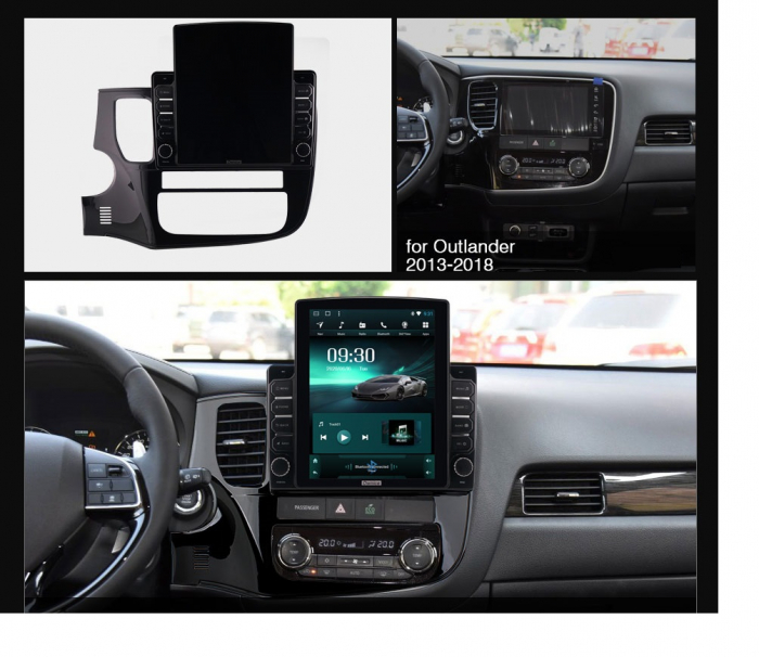 Navigatie Mitsubishi Outlander 3 din 2013 - 2020, Ecran TESLA 9.7 inch, 8 GB RAM si 128 GB ROM, Android 15, Slot Sim 4G, Procesor Octa Core, Carplay Wireless si Android auto, Procesor Sunet Digital DS [2]