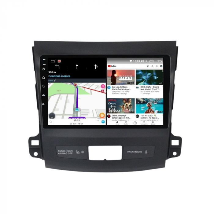 Navigatie Mitsubishi Outlander din 2006-2014 , Android 14 , 4GB RAM , Procesor Quad Core , Wireless Carplay si Android auto , Display HD Touchscreen, Wi-Fi , Bluetooth, USB [4]