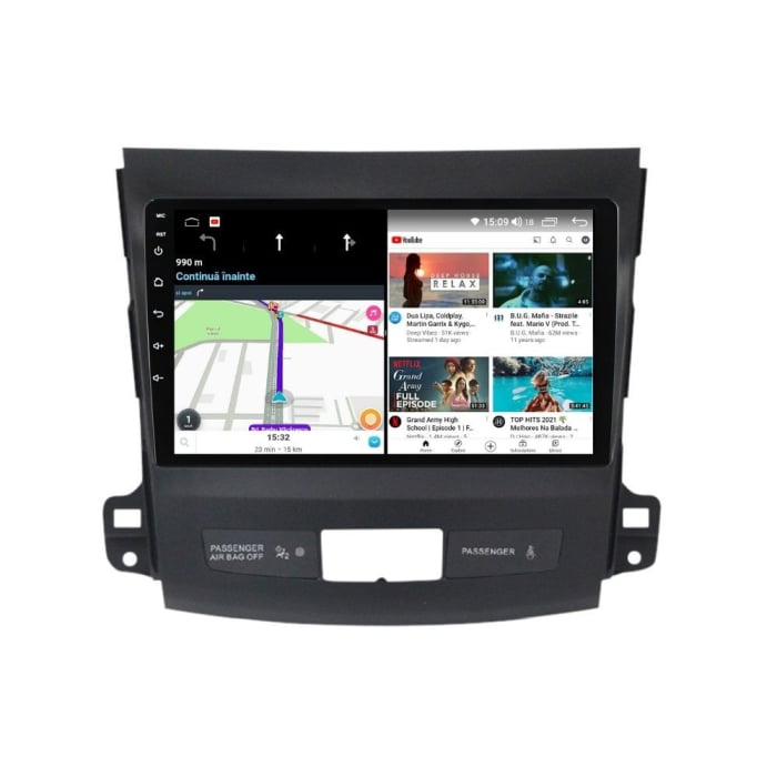 Navigatie Mitsubishi Outlander din 2006-2014, Android 14, Wireless Carplay si Android Auto, 2GB RAM si 32GB ROM, Display IPS 9 inch, Camera Marsarier, Internet, Aplicatii, Wi Fi, Usb, Bluetooth [3]