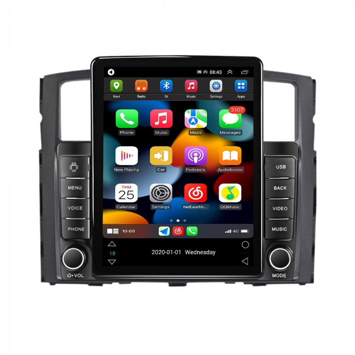 Navigatie Mitsubishi Pajero din 2006 - 2018, Ecran TESLA 9.7 inch, 8 GB RAM si 128 GB ROM, Android 15, Slot Sim 4G, Procesor Octa Core, Carplay Wireless si Android auto, Procesor Sunet Digital DSP, Ap [2]
