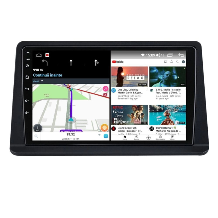 Navigatie Mitsubishi Pajero Montero V31 Cheetah, Rezolutie 2K, Display QLED 9.5 inch, 4GB RAM si 64GB ROM, Android, Procesor Octacore, Slot sim 4G, Sunet DSP, Wireless Carplay si Android Auto, Camera [4]