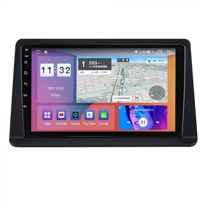 Navigatie Mitsubishi Pajero Montero V31 Cheetah, Rezolutie 2K, Ecran QLED 9.5 inch, 8GB RAM si 128GB ROM, Android, Procesor Octacore, Slot sim 4G, Sunet DSP [3]