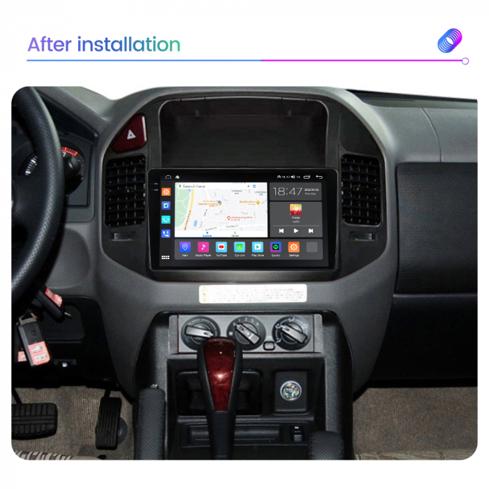 Navigatie Mitsubishi Pajero V73 din 1997 - 2011, Android 14 , 4GB RAM, Octacore, Slot Sim 4G, DSP, GPS, Wi-FI, Carplay, Android Auto, USB, Bluetooth, Waze, Touchscreen, 9 inch [4]