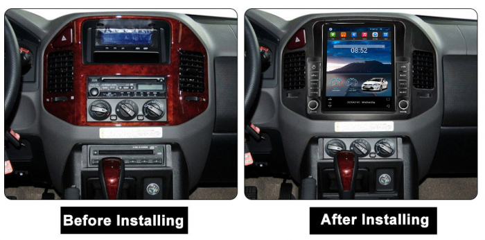 Navigatie Mitsubishi Pajero V73 din 1997 - 2011, Display TESLA 9.5 inch, 2GB RAM si 32GB ROM, Wireless Carplay si Android Auto, Procesor Octacore, Slot sim 4G, Sunet DSP, Camera Marsarier, Bluetooth, [4]