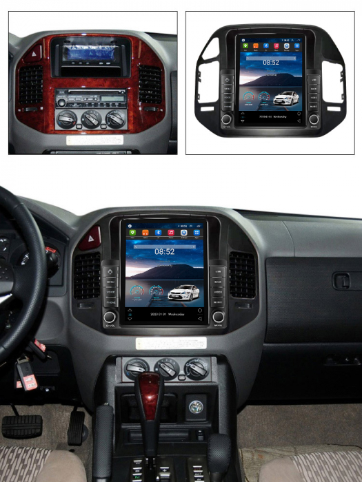 Navigatie Mitsubishi Pajero V73 din 1997 - 2011, Display TESLA 9.5 inch, 2GB RAM si 32GB ROM, Wireless Carplay si Android Auto, Procesor Octacore, Slot sim 4G, Sunet DSP, Camera Marsarier, Bluetooth, [3]