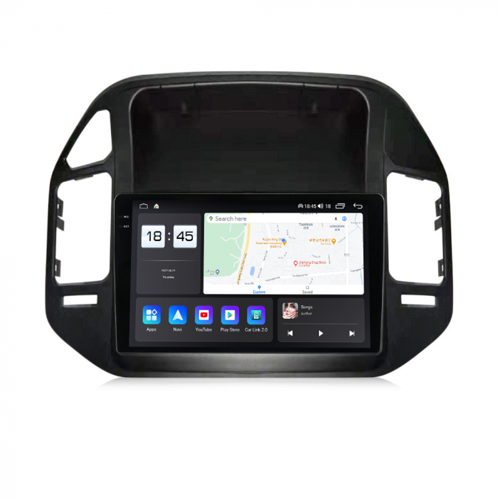 Navigatie Mitsubishi Pajero V73 din 1997 - 2011, Rezolutie 2K, Ecran QLED 9.5 inch, 8GB RAM si 128GB ROM, Android, Procesor Octacore, Slot sim 4G, Sunet DSP, Wireless Carplay [3]