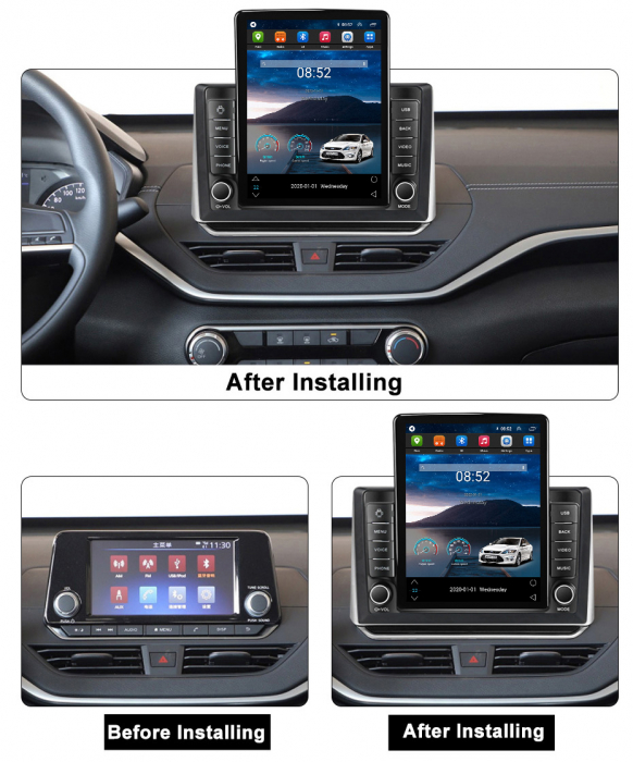 Navigatie Nissan Altima 2018-2020 Ecran TESLA 9.7 inch, 8 GB RAM si 128 GB ROM, Android 15, Slot Sim 4G, Procesor Octa Core, Carplay Wireless si Android auto, Procesor Sunet Digital DSP, Aplic [4]