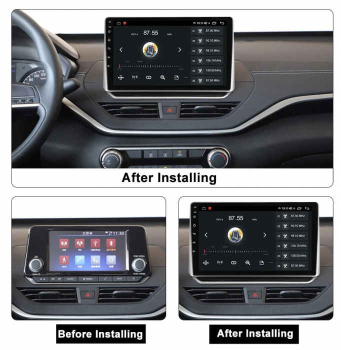 Navigatie Nissan Altima 2018-2020 Android 14 , 4GB RAM , Procesor Quad Core , Wireless Carplay si Android auto , Display HD Touchscreen, Wi-Fi , Bluetooth, USB [4]
