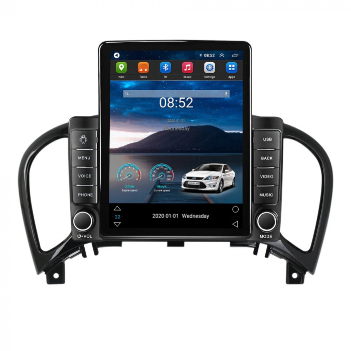 Navigatie Nissan Juke din 2010-2017, Display TESLA 9.5 inch, 2GB RAM si 32GB ROM, Wireless Carplay si Android Auto, Procesor Octacore, Slot sim 4G, Sunet DSP, Camera Marsarier, Bluetooth, USB, Wi Fi, [2]
