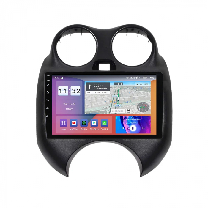 Navigatie Nissan March 2010-2013 Rezolutie 2K , 4GB RAM+64GB ROM QLED [3]