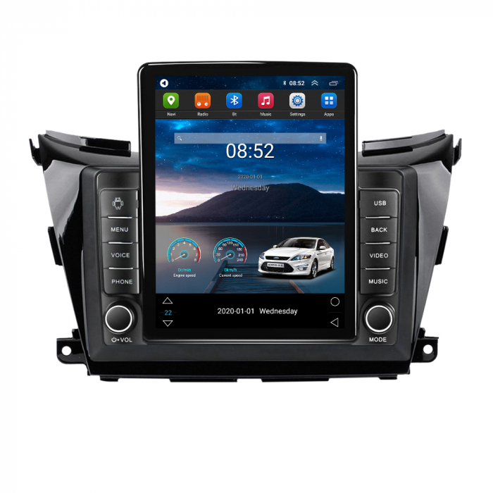 Navigatie Nissan Murano din 2014 - 2021, Ecran TESLA 9.7 inch, 4 GB RAM si 64 GB ROM, Slot Sim 4G, Procesor Octa Core, Carplay integrat, Procesor Sunet Digital DSP, Android, Aplicatii, Usb, Wi Fi, Blu [2]