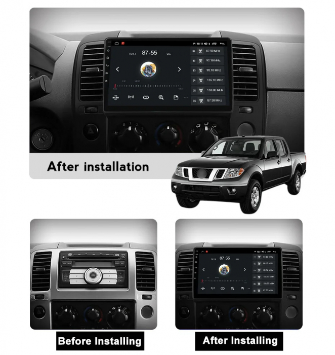 Navigatie Nissan Navara 2004-2010 Android 14 , 2GB RAM QLED Carplay [3]