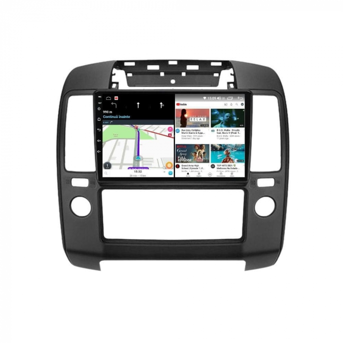 Navigatie Nissan Navara 2004 - 2010 Android 14 , 4GB RAM , Procesor Quad Core , Wireless Carplay si Android auto , Display HD Touchscreen, Wi-Fi , Bluetooth, USB [4]
