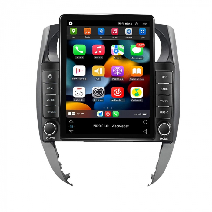 Navigatie Nissan Note 2012-2021 , Ecran TESLA 9.7 inch, 8 GB RAM si 128 GB ROM, Android 15, Slot Sim 4G, Procesor Octa Core, Carplay Wireless si Android auto, Procesor Sunet Digital DSP, [2]