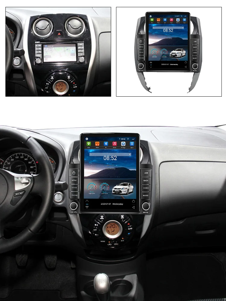 Navigatie Nissan Note 2012-2021 , Ecran TESLA 9.7 inch, 8 GB RAM si 128 GB ROM, Android 15, Slot Sim 4G, Procesor Octa Core, Carplay Wireless si Android auto, Procesor Sunet Digital DSP, [4]