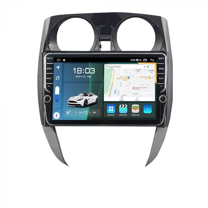 Navigatie Nissan Note 2012-2021 Android 14 , 4GB RAM , Procesor Quad Core , Wireless Carplay si Android auto , Display HD Touchscreen, Wi-Fi , Bluetooth, USB [2]