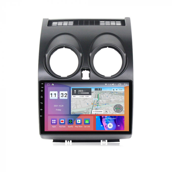 Navigatie Nissan Qashqai J10 din 2006-2013, Android 14, Wireless Carplay si Android Auto, 2GB RAM si 32GB ROM, Display IPS 9 inch, Camera Marsarier, Internet, Aplicatii, Wi Fi, Usb, Bluetooth [4]