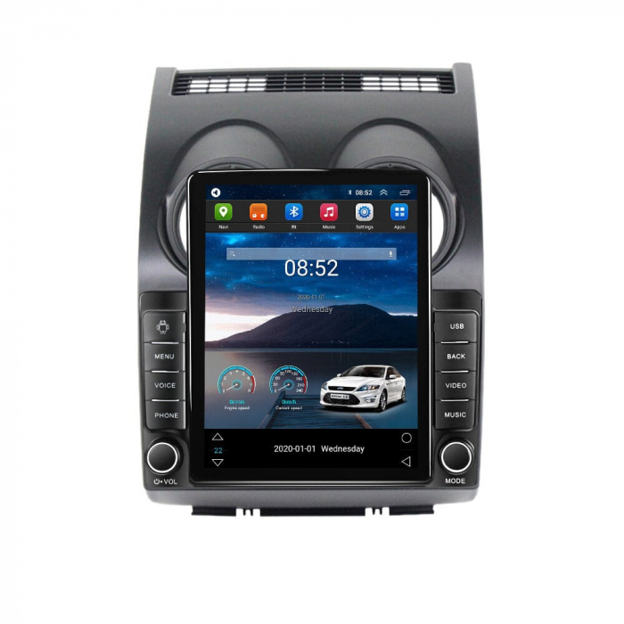 Navigatie Nissan Qashqai J10 din 2006-2013, Display TESLA 9.5 inch, 2GB RAM si 32GB ROM, Wireless Carplay si Android Auto, Procesor Octacore, Slot sim 4G, Sunet DSP, Camera Marsarier, Bluetooth, USB, [3]