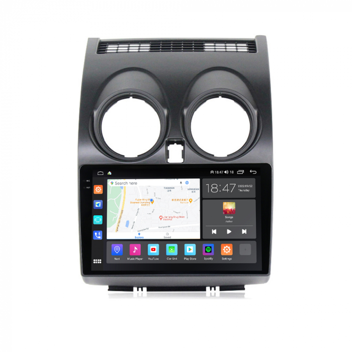 Navigatie Nissan Qashqai J10 din 2006-2013, Rezolutie 2K, Display QLED 9.5 inch, 4GB RAM si 64GB ROM, Android, Procesor Octacore, Slot sim 4G, Sunet DSP, Wireless Carplay si Android Auto, Camera Marsa [2]