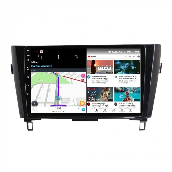 Navigatie Nissan Qashqai Xtrail din 2013-2018 Android 14 , 4GB RAM , Procesor Quad Core , Wireless Carplay si Android auto , Display HD Touchscreen, Wi-Fi , Bluetooth, USB [4]