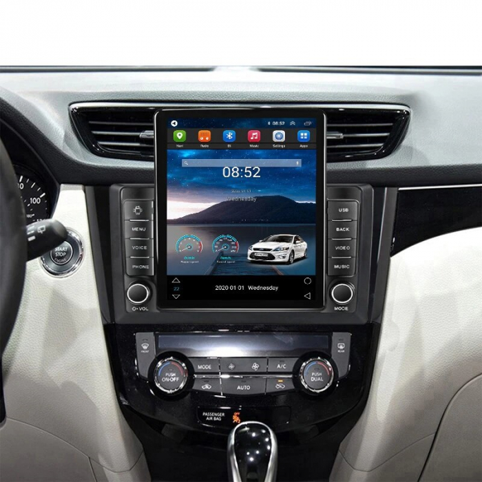Navigatie Nissan Qashqai Xtrail din 2013-2018, Display TESLA 9.5 inch, 2GB RAM si 32GB ROM, Wireless Carplay si Android Auto, Procesor Octacore, Slot sim 4G, Sunet DSP, Camera Marsarier, Bluetooth, US [2]