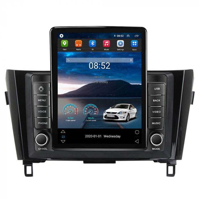 Navigatie Nissan Qashqai Xtrail din 2013-2018, Display TESLA 9.5 inch, 2GB RAM si 32GB ROM, Wireless Carplay si Android Auto, Procesor Octacore, Slot sim 4G, Sunet DSP, Camera Marsarier, Bluetooth, US [3]