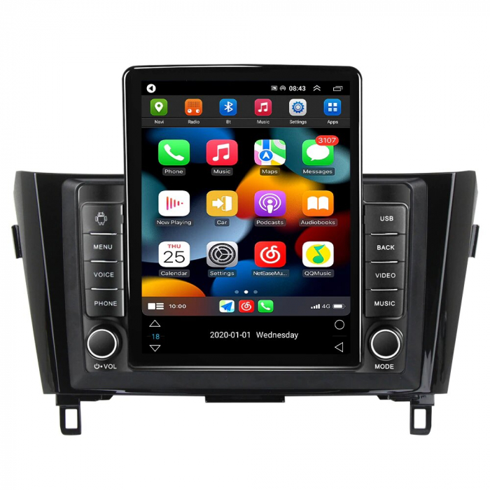 Navigatie Nissan Qashqai / Xtrail din 2013 - 2018, Ecran TESLA 9.7 inch, 8 GB RAM si 128 GB ROM, Android 15, Slot Sim 4G, Procesor Octa Core, Carplay Wireless si Android auto, Procesor Sunet Digital D [2]