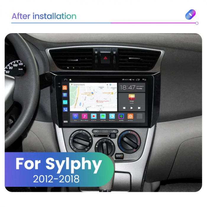 Navigatie Nissan Sylphy 2012-2018 Rezolutie 2K , 4GB RAM+64GB ROM QLED [3]