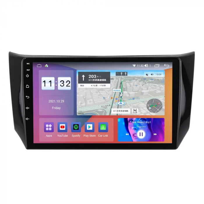 Navigatie Nissan Sylphy 2012 - 2018 Android 14 , 4GB RAM , Procesor Quad Core , Wireless Carplay si Android auto , Display HD Touchscreen, Wi-Fi , Bluetooth, USB [3]