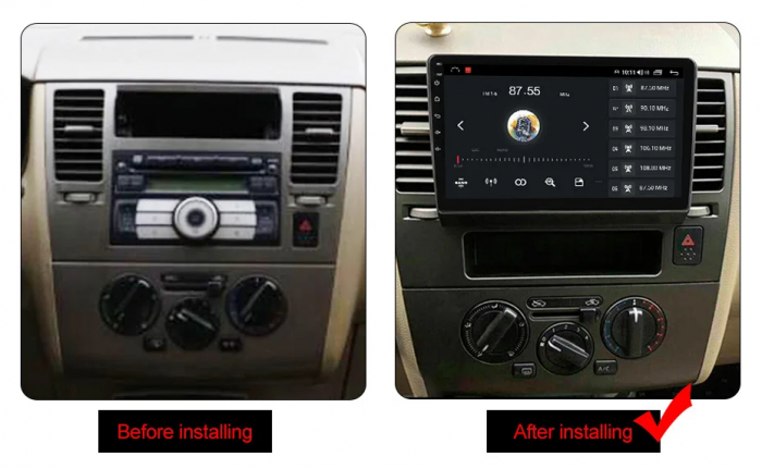Navigatie Nissan Tiida 2005-2010 Android 14 , 2GB RAM QLED Carplay [3]