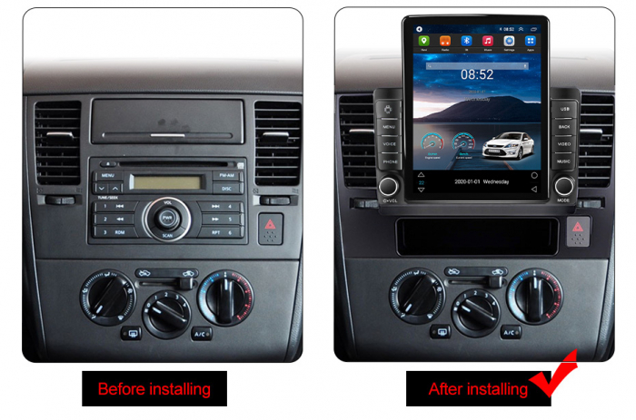 Navigatie Nissan Tiida 2005-2010 Ecran TESLA 9.7 inch, 8 GB RAM si 128 GB ROM, Android 15, Slot Sim 4G, Procesor Octa Core, Carplay Wireless si Android auto, Procesor Sunet Digital DSP, Aplic [3]