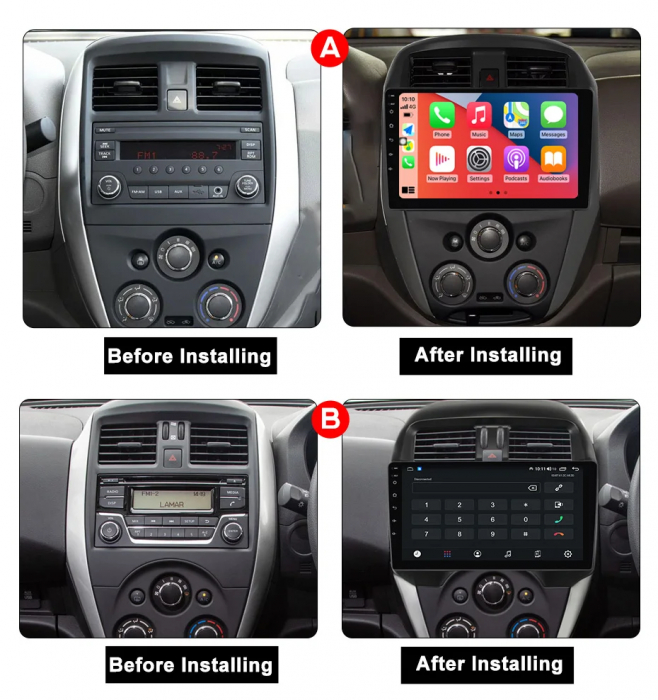 Navigatie Nissan Versa  2014-2020 Android 14 , 2GB RAM QLED Carplay [4]